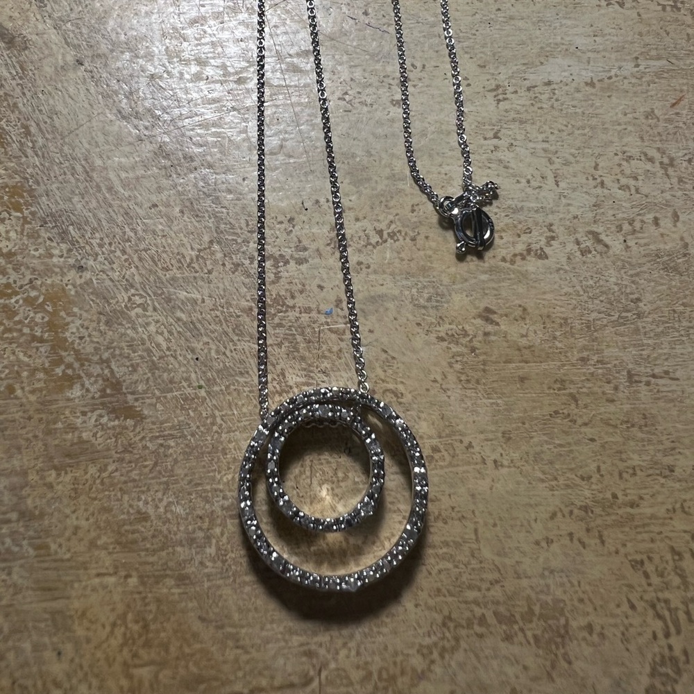 17” Diamond Necklace in Sterling Silver